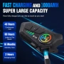 Bluetooth 5.3 интерком за мото каска, батерия 1000mAh, 32ч автономност, IPX6, 40мм графенова 10334, снимка 6