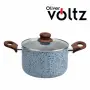 Тенджера Voltz Siena, Дълбока, Мраморно каменно керамично покритие, Светло сив, снимка 3
