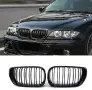 Черни Бъбреци за БМВ (BMW) E46, E60, E90, E91 – Черен Гланц (Пиано Лак), снимка 5