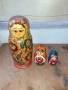 Матрьошка стара руска дарвена кукла 3 в 1, снимка 4