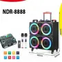 Безжична светеща караоке тонколона 4x8 инча NDR-8888, снимка 6