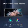 Prechen 12.3-инчов преносим сензорен вторичен монитор, HDMI, USBC, 1920 x 720, снимка 2