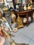 Антикварен висок свещник,канделабър 37 см херувим 5 гнезда!, снимка 7