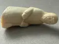 Старинна съветска фигура на Чукча изработена от моржова кост - 1969г. , снимка 1