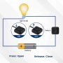 Комплект 2 броя мини бутони тип „Push“ 12V/24V без задържане, предварително окабелени 0.5A — 10460, снимка 3