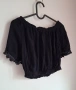 черна къса блузка с голи рамене H&M, снимка 1