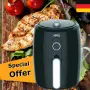 Фритюрник с горещ въздух Air Fryer Voltz V51980L, 1000W, 2 литра, 80-200 C, Таймер, Черен - 2 ГОДИНИ, снимка 3