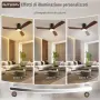 LED Таванен вентилатор с лампа 24W и дистанционно 132cm, снимка 3