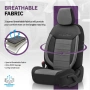 Луксозна тапицерия OTOM текстил с еко кожа COMFORT LINE Design – Сиво-Черна със сив шев, снимка 6