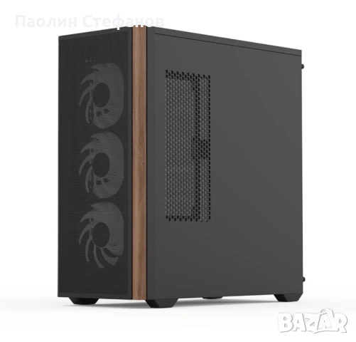 Кутия AeroCool D501A, ATX/mATX/Mini-ITX, 1x USB 3.1, 3x 120 mm ARGB вентилатора, черна, с прозорец, , снимка 3 - Други - 54460210