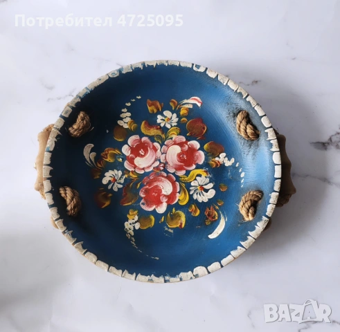 Винтидж дървена чиния или поднос, снимка 3 - Декорация за дома - 54489384