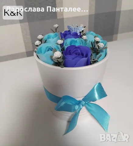 Кошници и Кутии със Сапунени Рози- Подаръци, снимка 3 - Ръчно изработени сувенири - 55354569