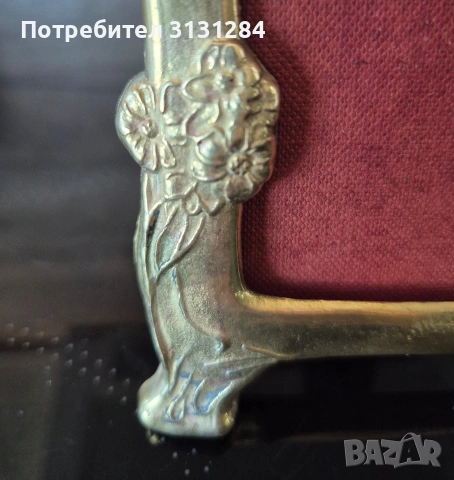 Ретро италианска рамка за снимка от месинг – Сецесион (Арт Нуво), снимка 4 - Други - 55243794