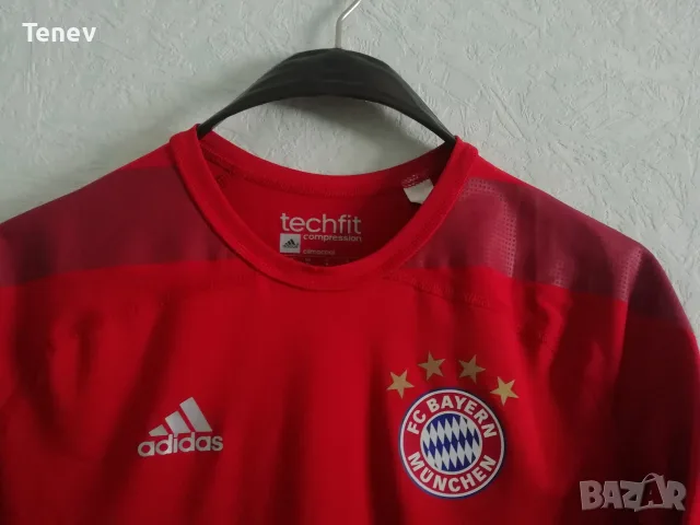 Bayern Munich Adidas Techfit Compression оригинална тениска фланелка Байерн Мюнхен , снимка 4 - Тениски - 41699566