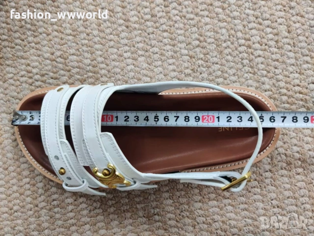 Бели сандали Celine 39/40 реплика, снимка 7 - Сандали - 54492688