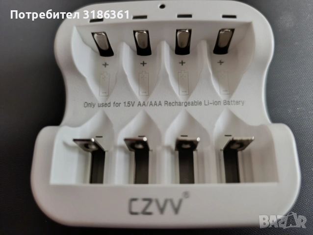 Зарядно за Li-ion батерии,дигитално с USB за ААА и за АА, снимка 2 - Друга електроника - 54387392