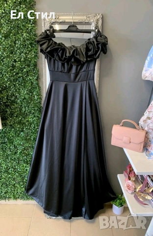 🌹Дълга елегантна сатенена рокля , снимка 3 - Рокли - 53961774