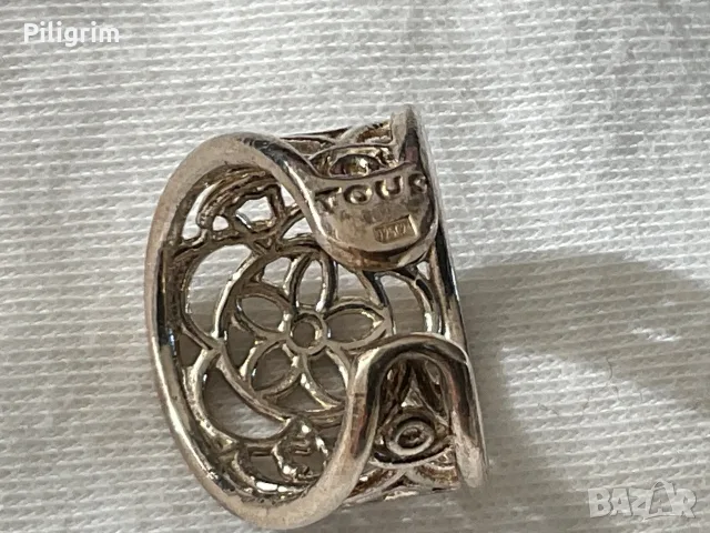 Винтидж сребърен ажурен пръстен от испанската марка TOUS (колекция Tous Dream / Tous Filigree)., снимка 6 - Пръстени - 55660715