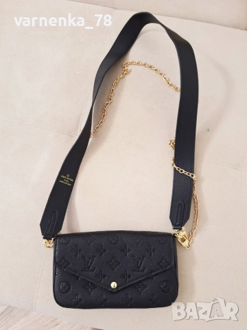 Louis Vuitton Félicie Pochette Empreinte оригинална дамска официална чанта, снимка 4 - Чанти - 54607824