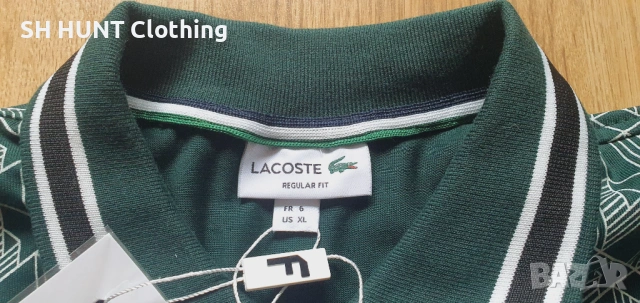 LACOSTE Monogram Print Short Sleeve Polo Shirt размер S / M / L / XL / XXL поло тениска, снимка 15 - Тениски - 54795742