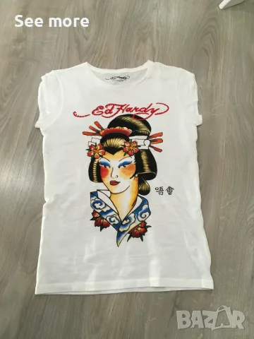 Ed Hardy Geisha tattoo дамска тениска М, снимка 4 - Тениски - 48512866
