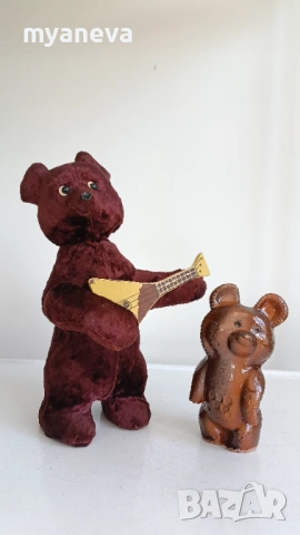 СССР, стара играчка, мече с балалайка. , снимка 4 - Колекции - 54905640