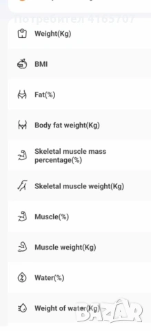 Кантар с възможност за измерване на индекса на телесните мазнини, снимка 6 - Други стоки за дома - 53997167