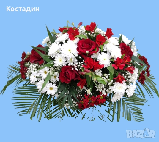 Венци и аранжировки от естествени цветя , снимка 12 - Траурни и погребални услуги - 54409470