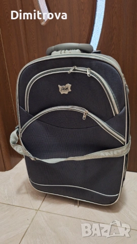 Продавам сиво-син куфар, снимка 2 - Куфари - 54005397