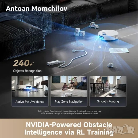 Робот прахосмукачка DREAME Aqua10 Ultra Roller Complete, снимка 6 - Прахосмукачки - 54805316