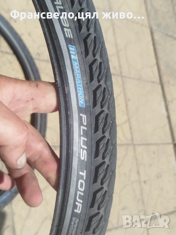 28 цола гуми против пукане за велосипед колело schwalbe plus tour , снимка 2 - Части за велосипеди - 53055973