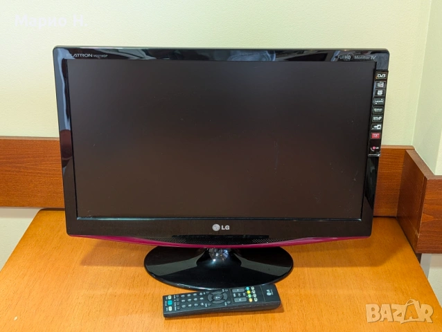 Телевизор и монитор LG Flatron, Full HD, 22 инча, снимка 2 - Телевизори - 54440855