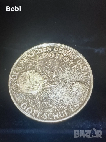 Юбилейна златна монета 
Apollo 11 , снимка 5 - Нумизматика и бонистика - 55169073