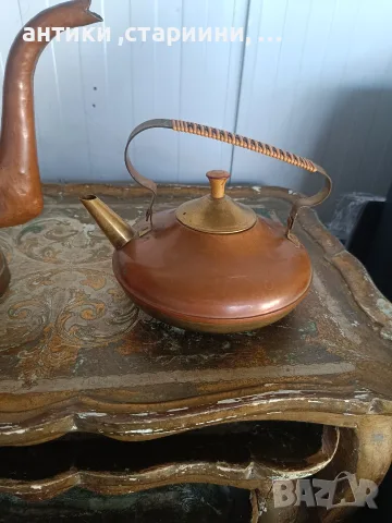 медна кана и чайник , снимка 6 - Антикварни и старинни предмети - 55317503