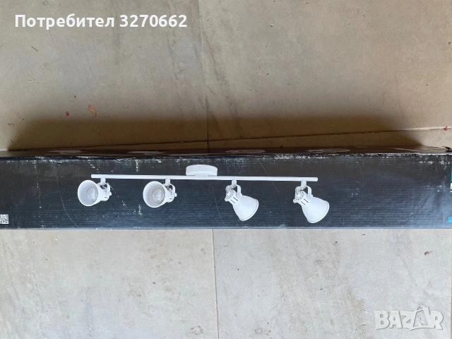 4-спотово LED таванно осветително тяло (спот шина), бял цвят., снимка 2 - Лампи за таван - 55048359