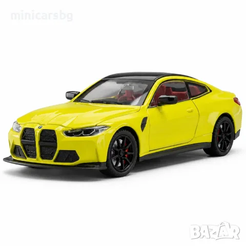 Метални колички: BMW M4 (G82) 1:24 – метален модел, снимка 3 - Колекции - 55584838