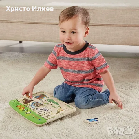 Интерактивен дървен пъзел с животни VTech, снимка 5 - Образователни игри - 55443984