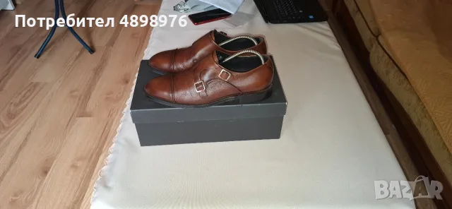Мъжки обувки Hugo Boss Монк с 2 каторами размер 41 + дървени обтегачи