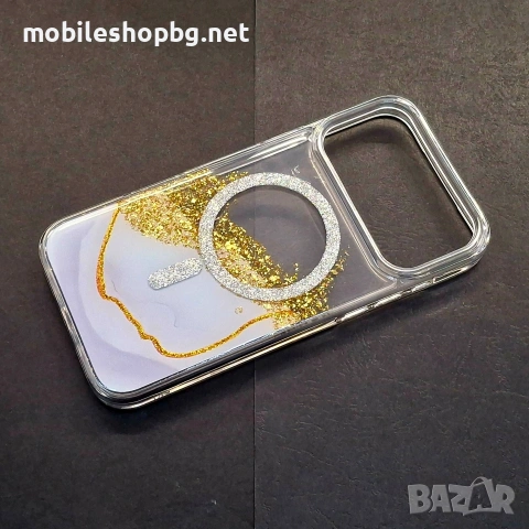 iPhone 17 Pro Max кейс MagSafe с блестящи елементи, снимка 3 - Калъфи, кейсове - 53994042