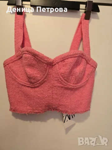 Дамски топ Zara , снимка 2 - Корсети, бюстиета, топове - 55643003