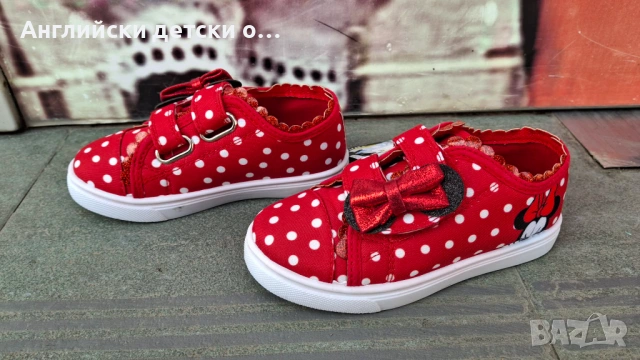 Английски детски кецки с Мини Маус, снимка 3 - Детски гуменки - 54333502