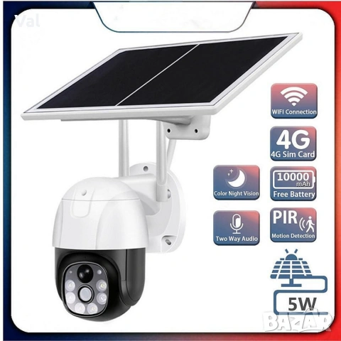 Соларна камера VC9-G - WiFi/4G сим карта с безжична свързаност и висока резолюция, снимка 7 - IP камери - 55167880