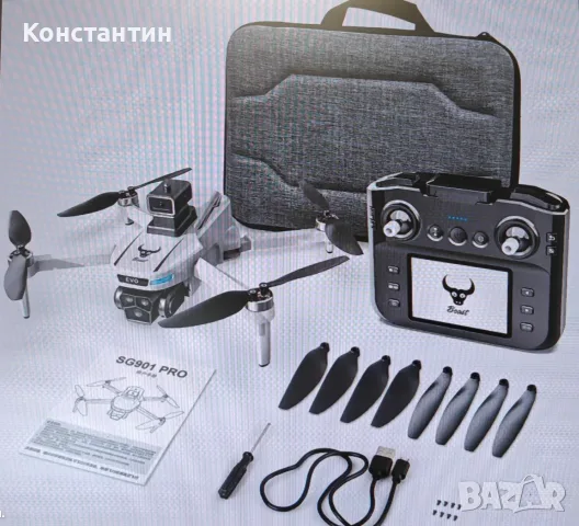 Дрон SG901 PRO (Контролер с екран) до 500м и 20 мин време на полет, снимка 2 - Дронове и аксесоари - 55293518