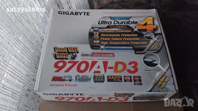 Дънна платка Gigabyte GA-970A-D3 Socket AM3+, снимка 7 - Дънни платки - 55514241