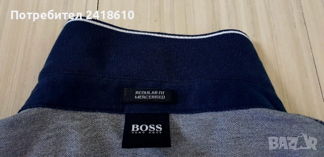 Hugo Boss Mercerised Pique Pima Cotton Regular Fit Mens Size L - XL НОВО! ОРИГИНАЛНА Тениска!, снимка 4 - Тениски - 54767572