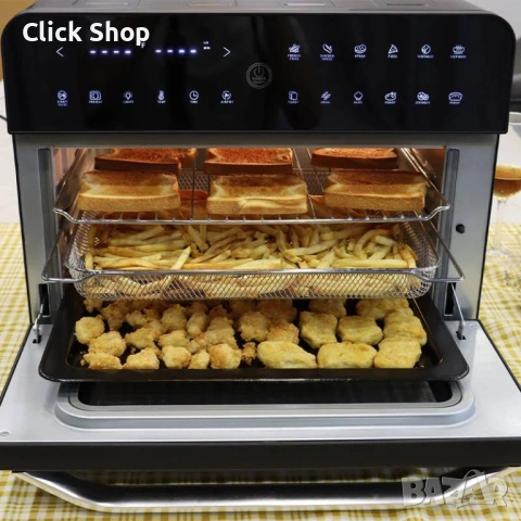 Air Fryer Фурна ZEPHYR Deluxe XXL – 25L, 1800W, 12в1, снимка 5 - Фритюрници - 54800987