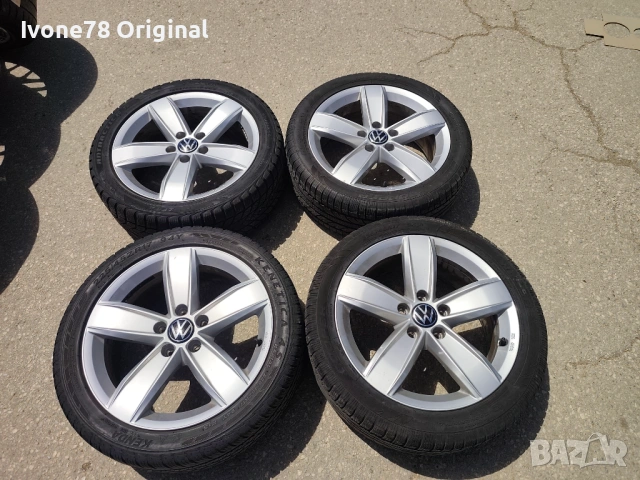 ПРОМОЦИЯ АЛУМИНИЕВИ ДЖАНТИ за VW TIGUAN 5x112 17цола.Отлично състояние., снимка 3 - Гуми и джанти - 54586516