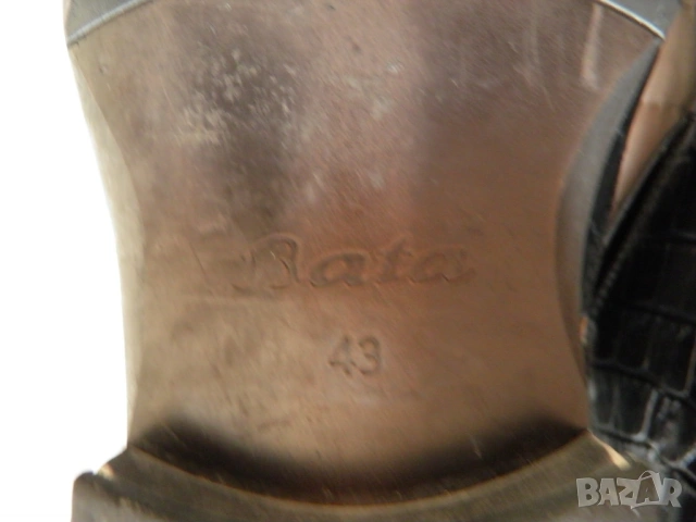 Bata оригинални мъжки черни обувки от естествена кожа, снимка 10 - Официални обувки - 54299066