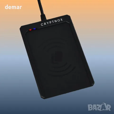 NFC безконтактен четец за смарт карти USB-C за FIDO2 и MIFARE, ISO 14443, USB-A адаптер, снимка 4 - Друга електроника - 55569353