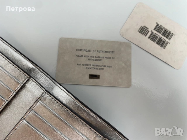 кожен портфейл Jimmy Choo Loni Оригинал, снимка 5 - Портфейли, портмонета - 54718860